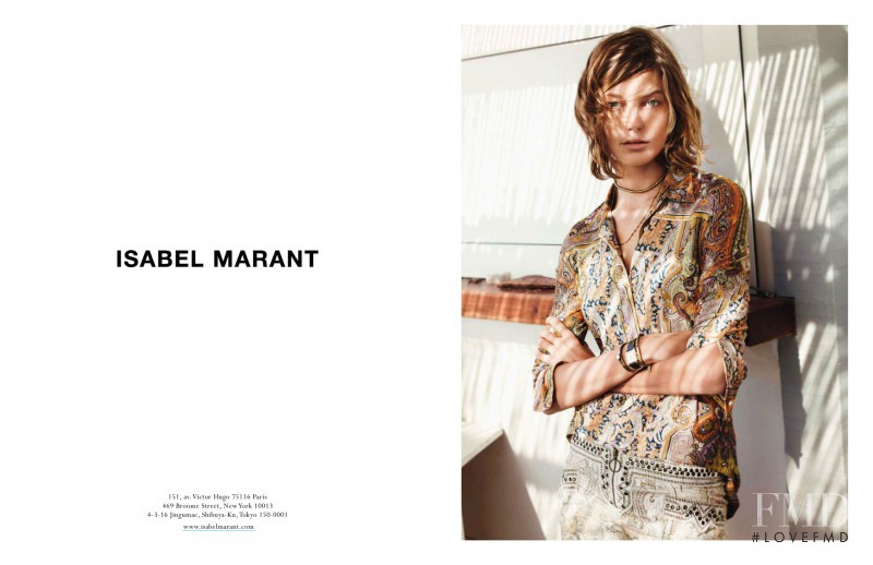 Daria Werbowy featured in  the Isabel Marant advertisement for Spring/Summer 2013