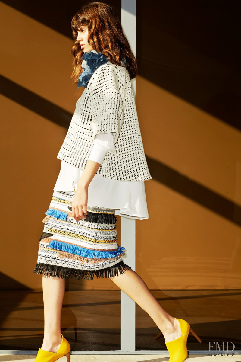 Antonina Petkovic featured in  the Derek Lam 10 Crosby fashion show for Pre-Fall 2014