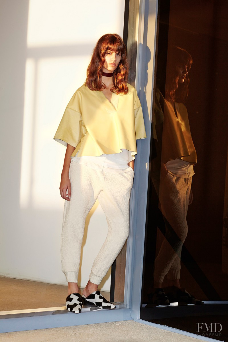 Antonina Petkovic featured in  the Derek Lam 10 Crosby fashion show for Pre-Fall 2014