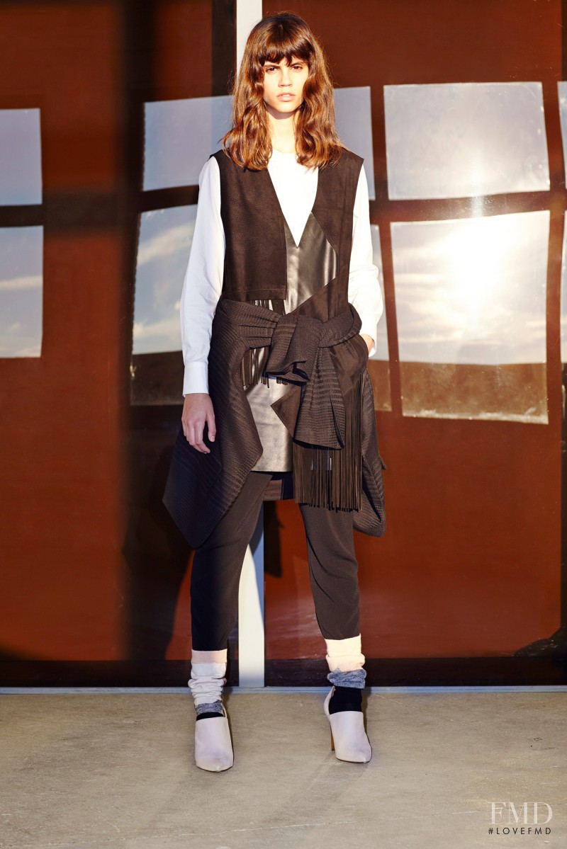 Antonina Petkovic featured in  the Derek Lam 10 Crosby fashion show for Pre-Fall 2014