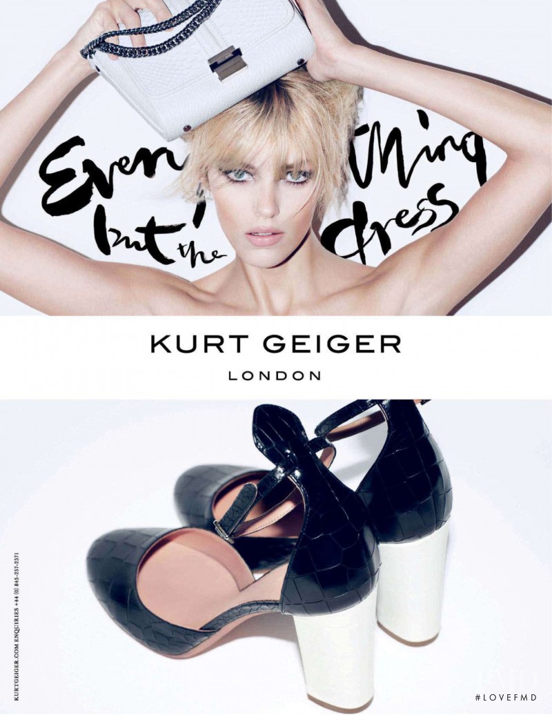 Anja Rubik featured in  the Kurt Geiger advertisement for Spring/Summer 2013