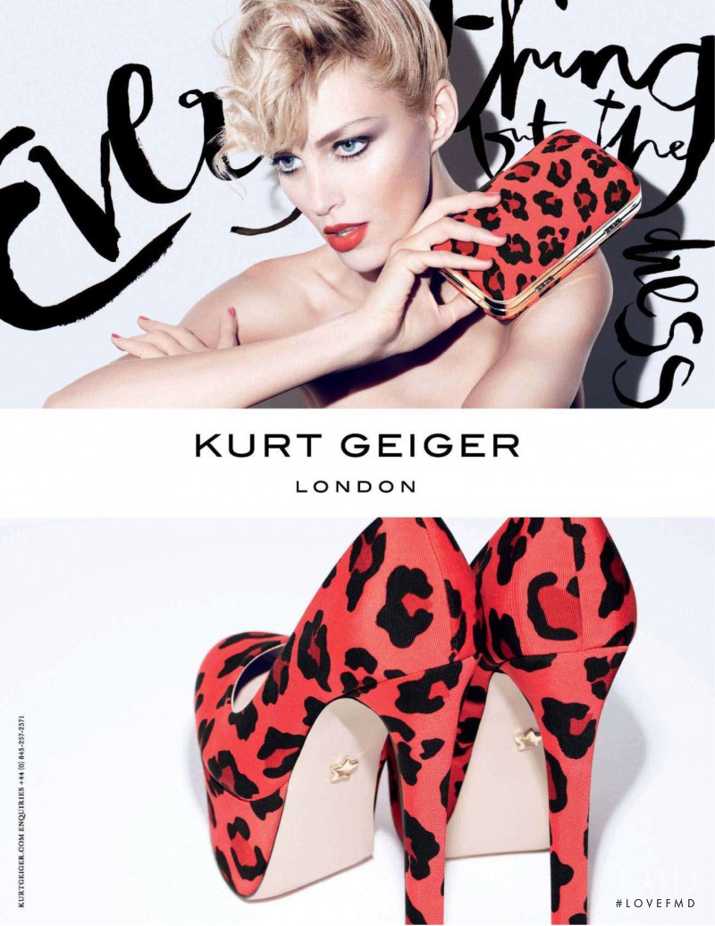 Anja Rubik featured in  the Kurt Geiger advertisement for Spring/Summer 2013