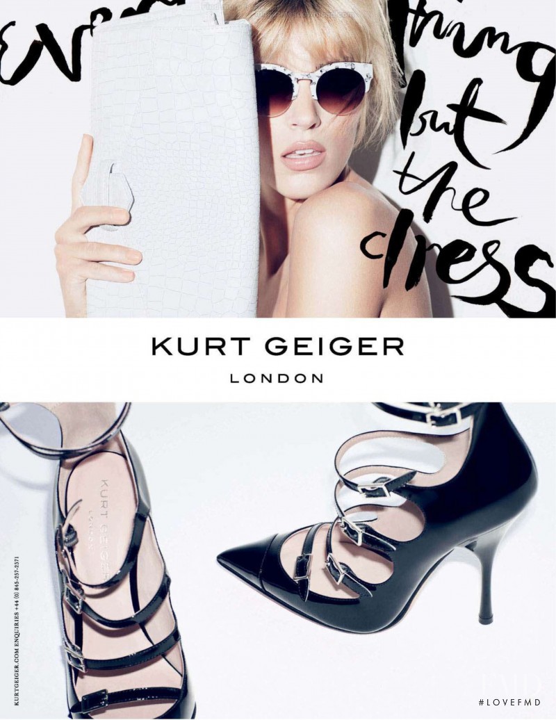 Anja Rubik featured in  the Kurt Geiger advertisement for Spring/Summer 2013