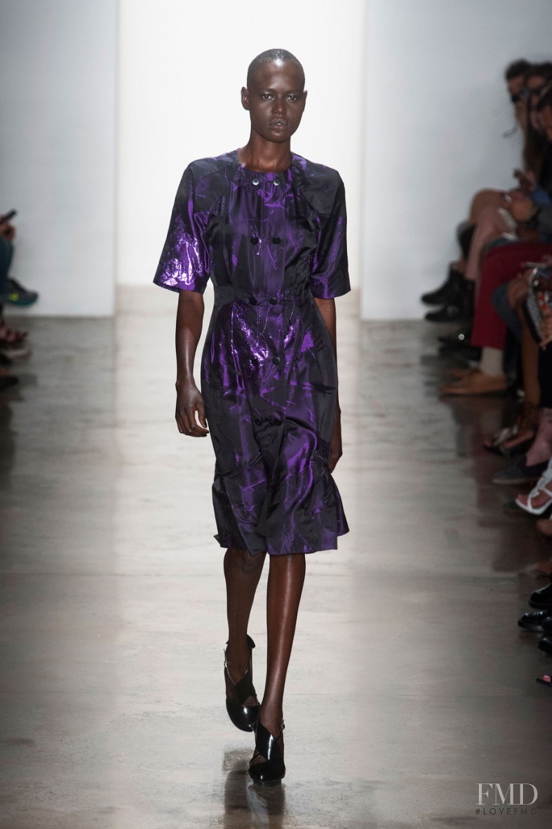 Ajak Deng featured in  the Alexandre Herchcovitch fashion show for Spring/Summer 2014