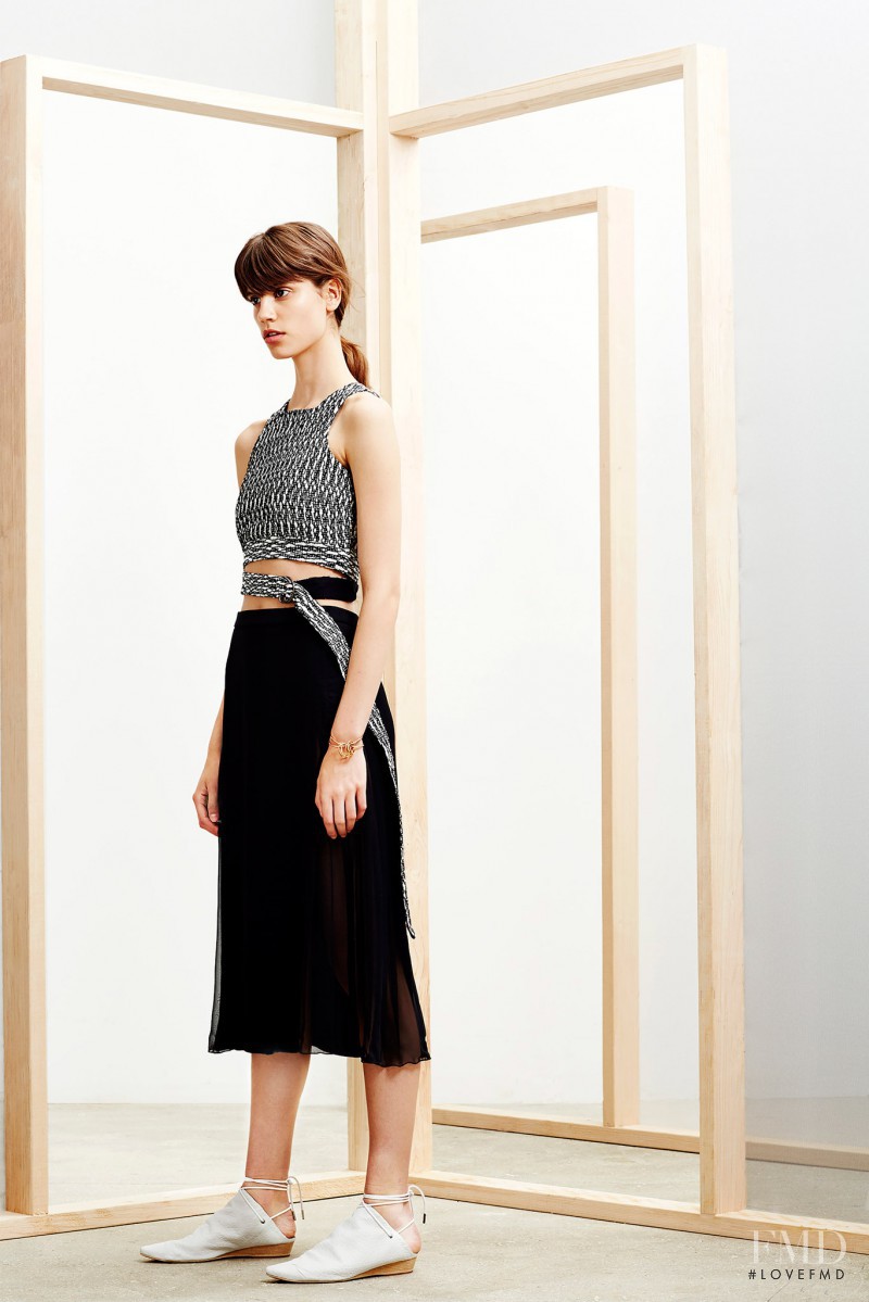 Antonina Petkovic featured in  the Derek Lam 10 Crosby fashion show for Resort 2015