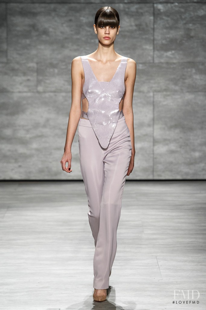 Antonina Petkovic featured in  the Mathieu Mirano fashion show for Autumn/Winter 2014