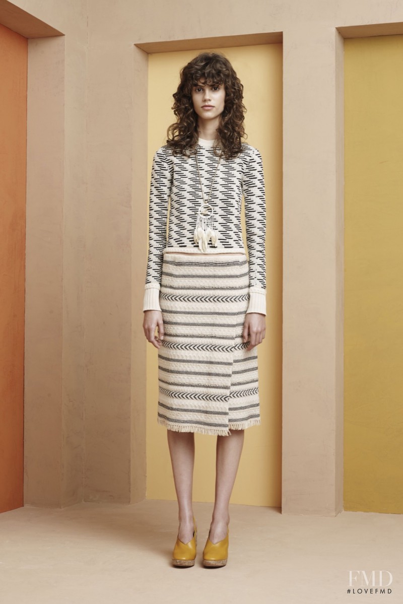 Antonina Petkovic featured in  the Tory Burch lookbook for Resort 2016