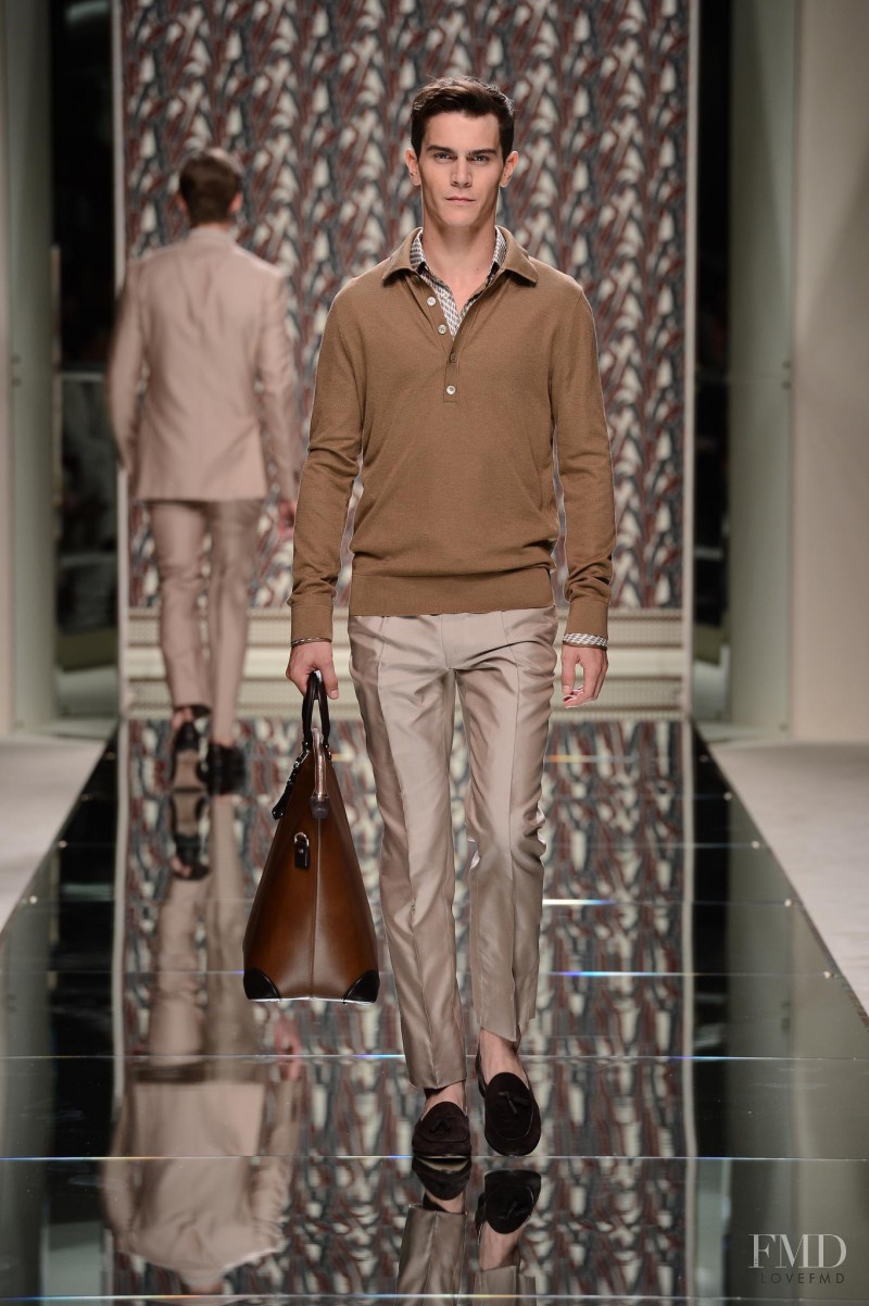 Vincent Lacrocq featured in  the Ermenegildo Zegna fashion show for Spring/Summer 2013