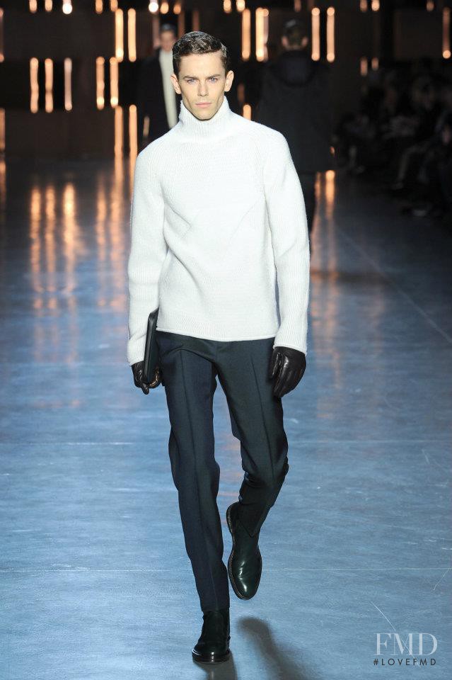 Jeremy Young featured in  the ZZegna fashion show for Autumn/Winter 2012