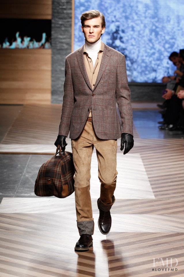 Patrick Kafka featured in  the Ermenegildo Zegna fashion show for Autumn/Winter 2012