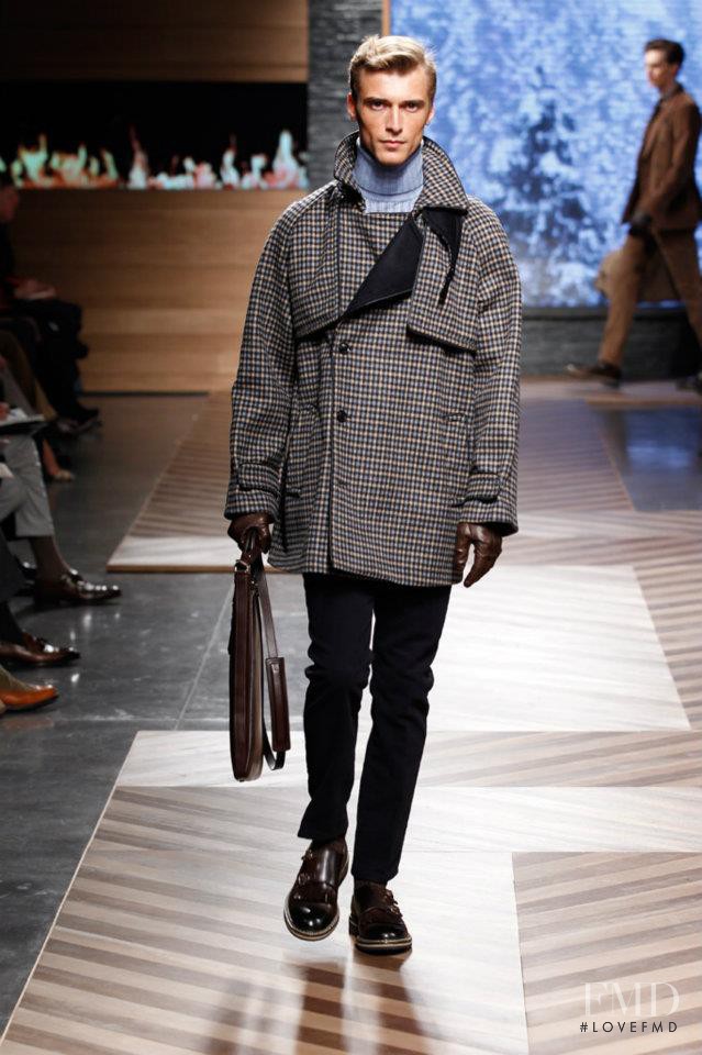 Clement Chabernaud featured in  the Ermenegildo Zegna fashion show for Autumn/Winter 2012