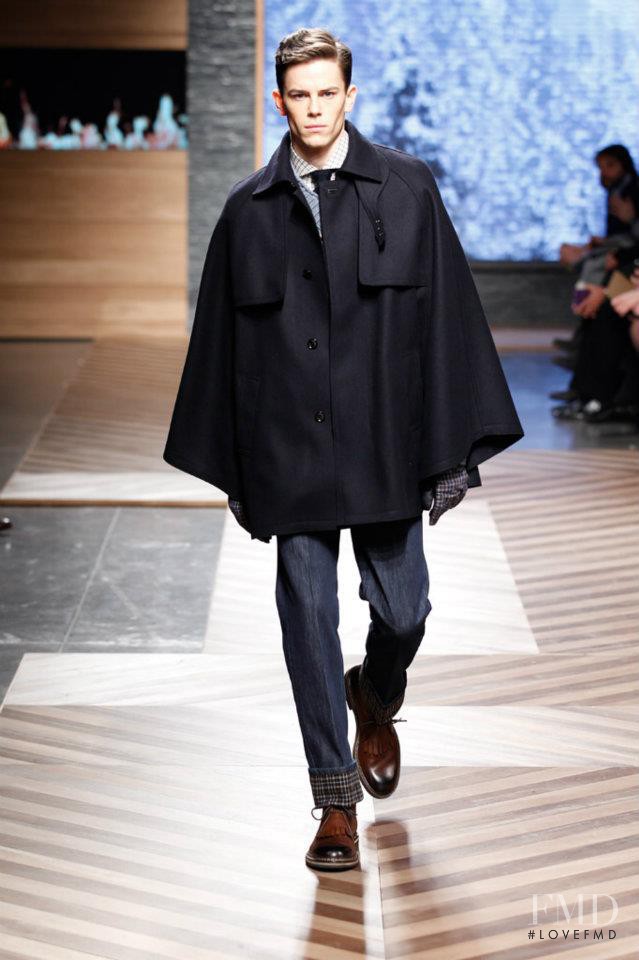 Jeremy Young featured in  the Ermenegildo Zegna fashion show for Autumn/Winter 2012