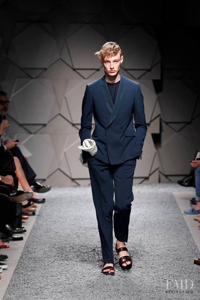 Roberto Sipos featured in  the ZZegna fashion show for Spring/Summer 2014