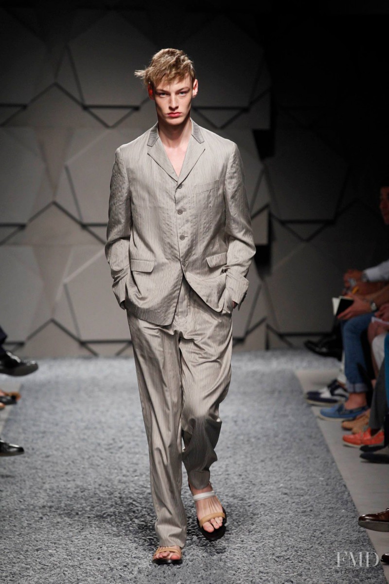 Roberto Sipos featured in  the ZZegna fashion show for Spring/Summer 2014