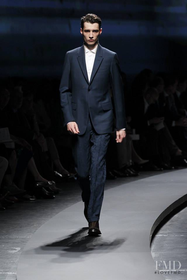 Adrien Sahores featured in  the Ermenegildo Zegna fashion show for Spring/Summer 2014