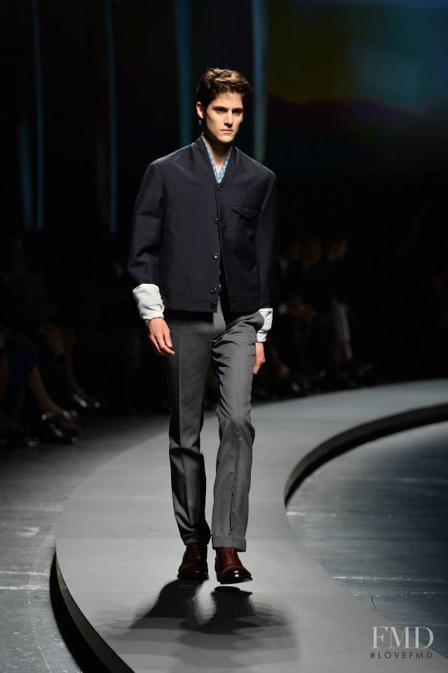 Julian de Gainza featured in  the Ermenegildo Zegna fashion show for Spring/Summer 2014