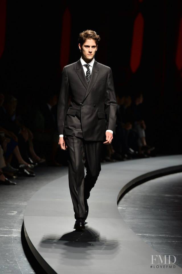 Julian de Gainza featured in  the Ermenegildo Zegna fashion show for Spring/Summer 2014