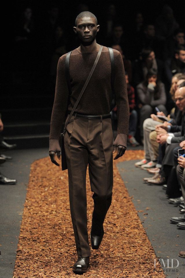 Fernando Cabral featured in  the ZZegna fashion show for Autumn/Winter 2013