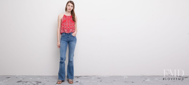 Xannie Cater featured in  the Pull & Bear lookbook for Spring/Summer 2015