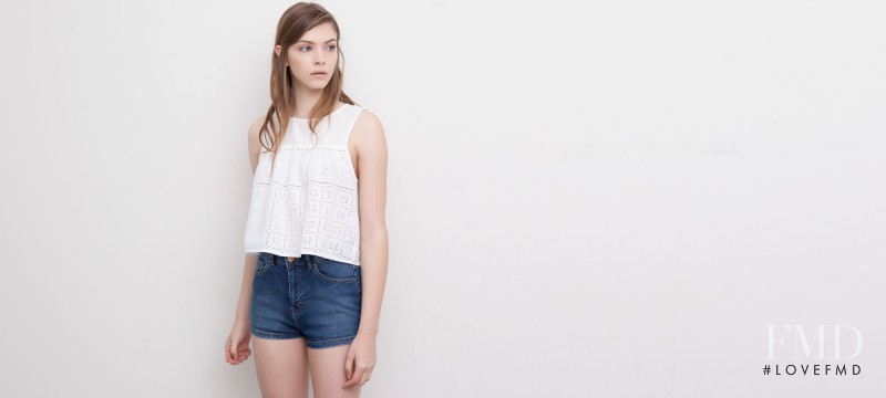 Xannie Cater featured in  the Pull & Bear lookbook for Spring/Summer 2015