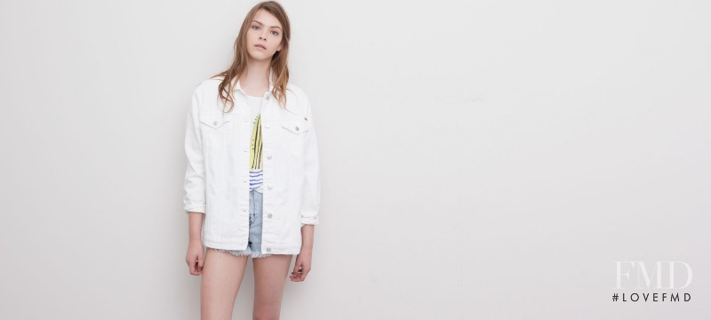 Xannie Cater featured in  the Pull & Bear lookbook for Spring/Summer 2015