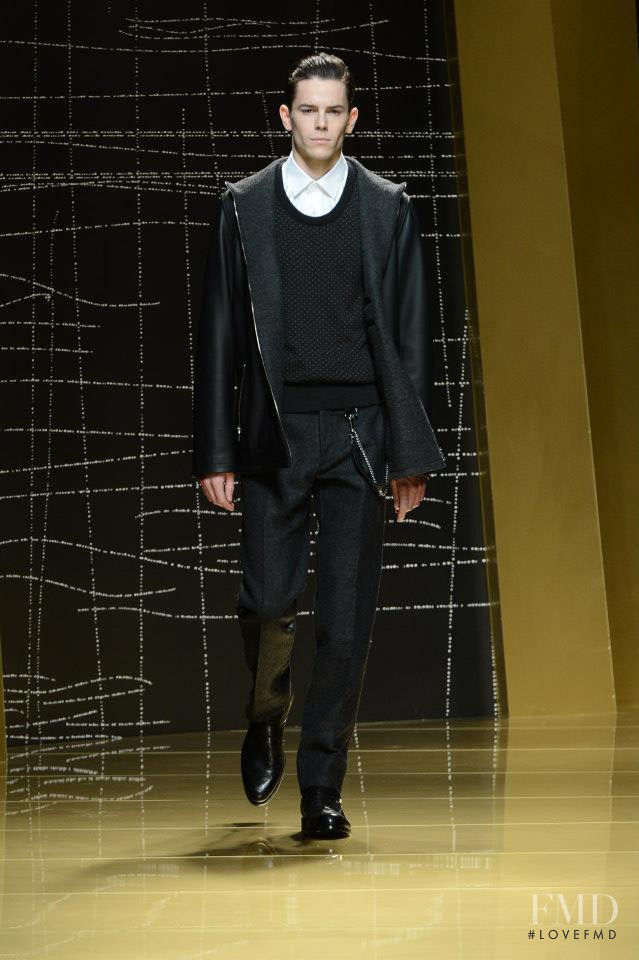 Jeremy Young featured in  the Ermenegildo Zegna fashion show for Autumn/Winter 2013