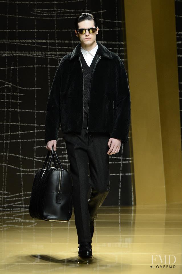 Arthur Daniyarov featured in  the Ermenegildo Zegna fashion show for Autumn/Winter 2013