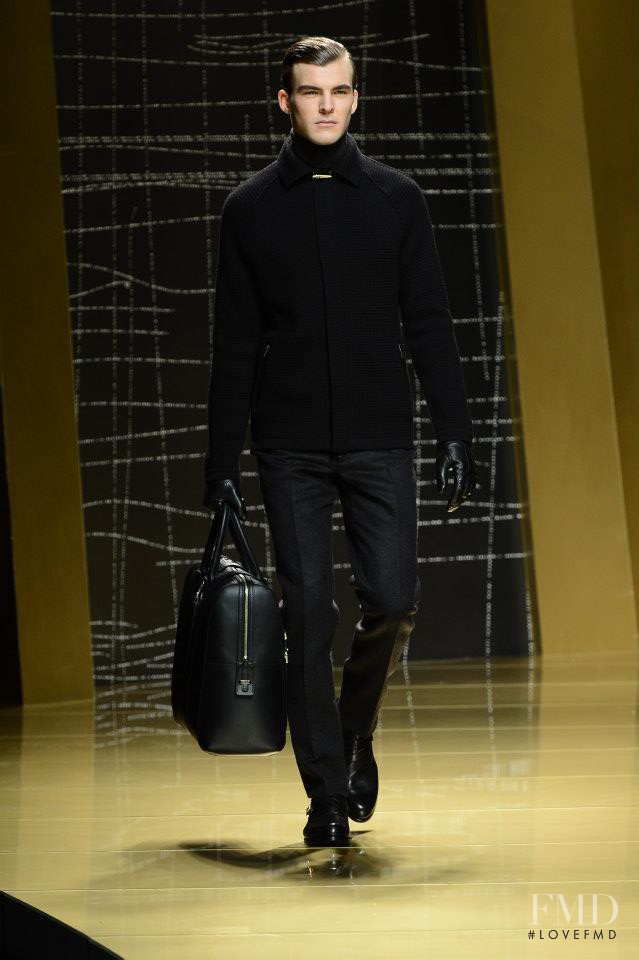 Patrick Kafka featured in  the Ermenegildo Zegna fashion show for Autumn/Winter 2013