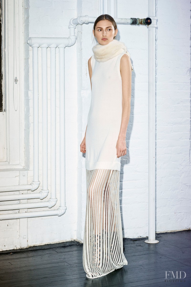 Zoe Huxford featured in  the Sally LaPointe fashion show for Pre-Fall 2016
