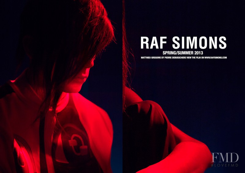 Ann-Catherine Lacroix featured in  the Raf Simons advertisement for Spring/Summer 2013