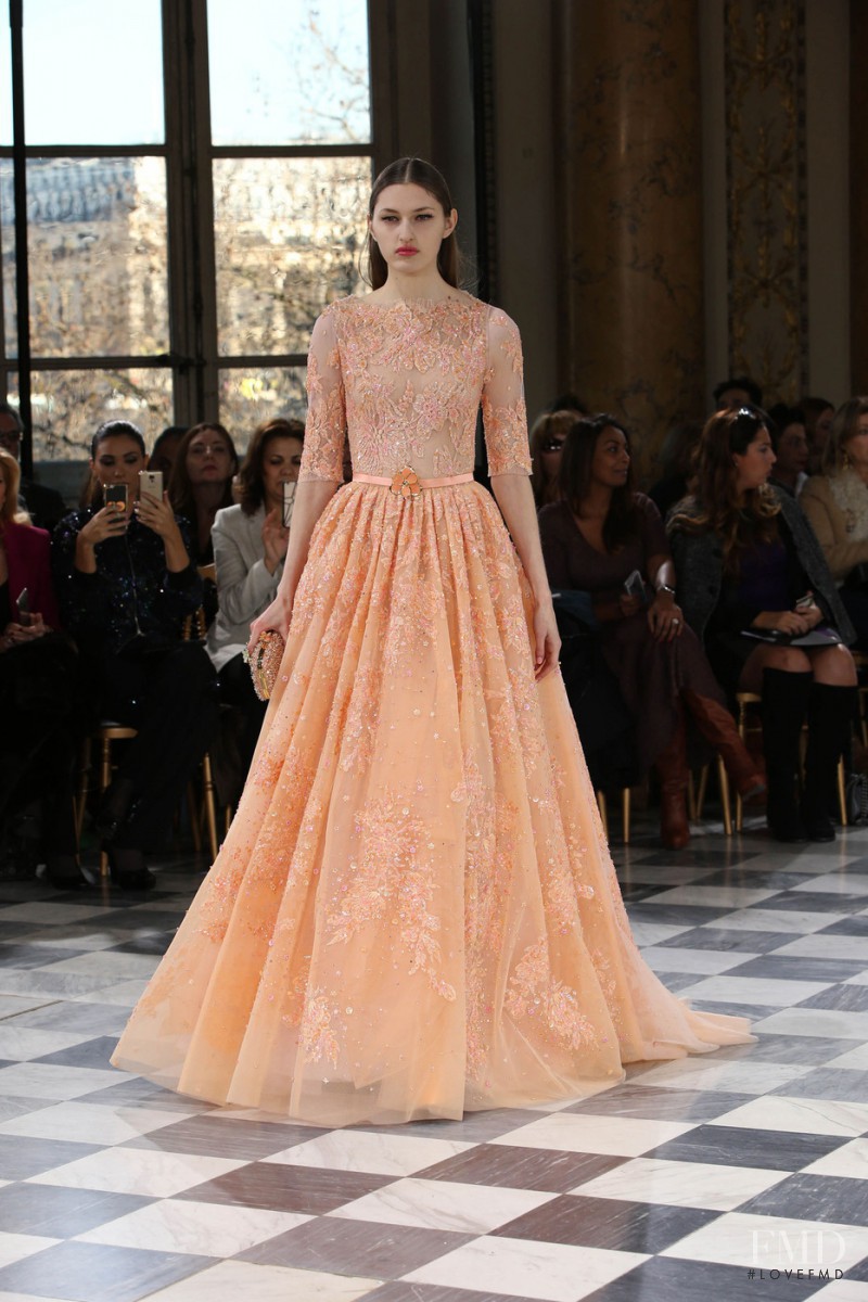 Zoe Huxford featured in  the Georges Hobeika fashion show for Spring/Summer 2016