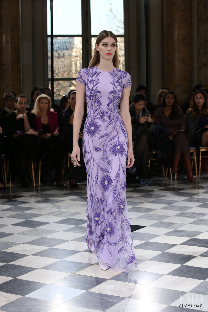 Irina Nikolaeva featured in  the Georges Hobeika fashion show for Spring/Summer 2016