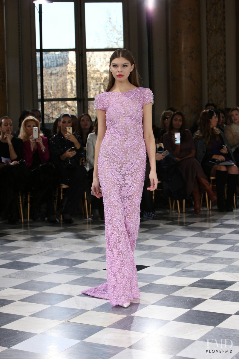 Yulia Velikanova featured in  the Georges Hobeika fashion show for Spring/Summer 2016