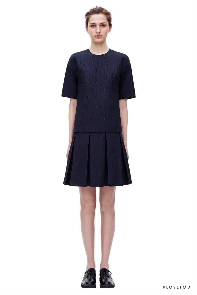 Zoe Huxford featured in  the Victoria by Victoria Beckham lookbook for Pre-Fall 2014