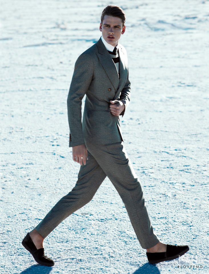 Simon Nessman featured in  the Giorgio Armani advertisement for Spring/Summer 2012