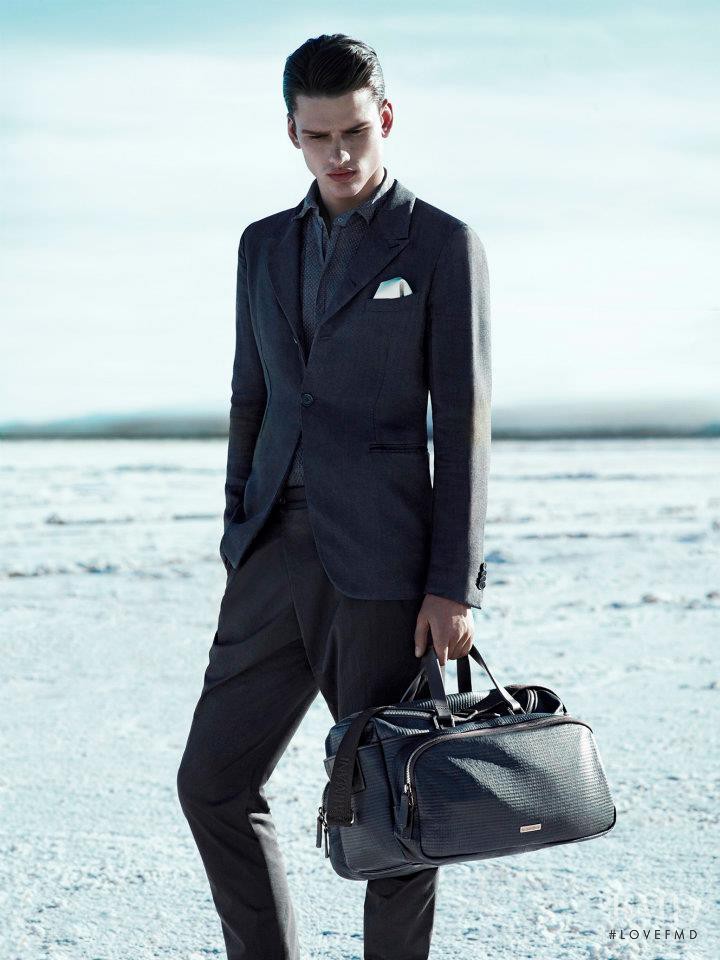 Simon Nessman featured in  the Giorgio Armani advertisement for Spring/Summer 2012