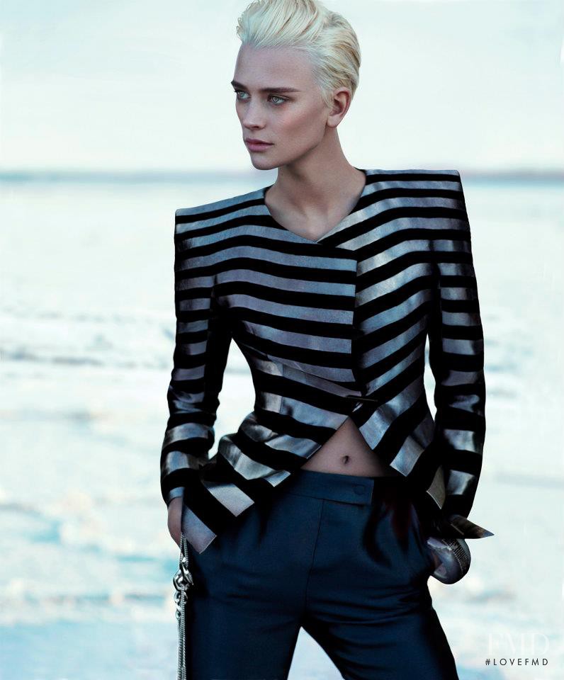 Milou van Groesen featured in  the Giorgio Armani advertisement for Spring/Summer 2012