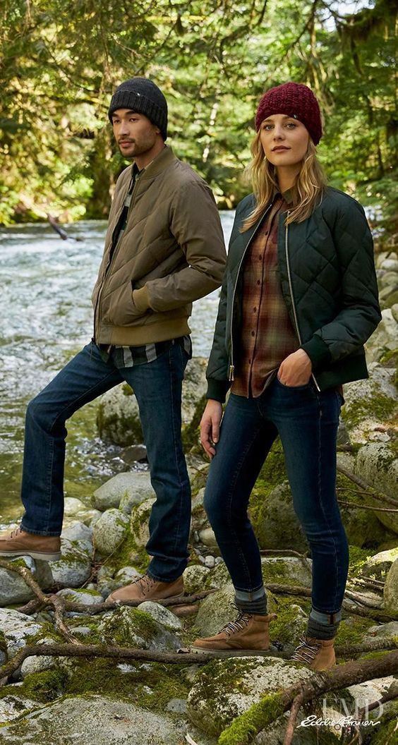 Erika Pattison featured in  the Eddie Bauer advertisement for Autumn/Winter 2016