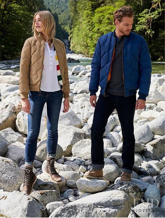 Erika Pattison featured in  the Eddie Bauer advertisement for Autumn/Winter 2016