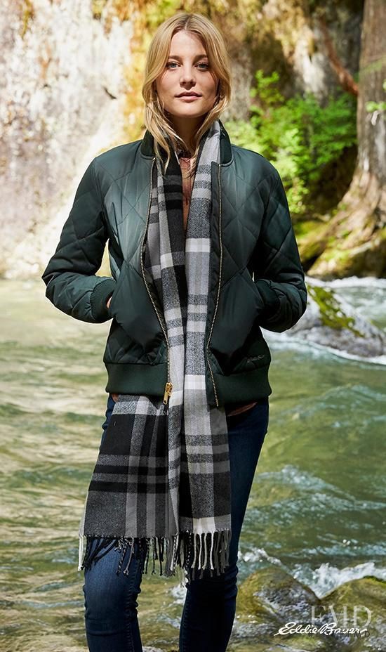 Erika Pattison featured in  the Eddie Bauer advertisement for Autumn/Winter 2016