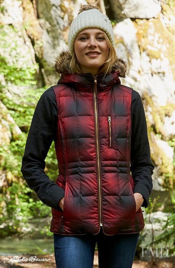 Erika Pattison featured in  the Eddie Bauer advertisement for Autumn/Winter 2016