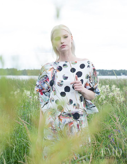 Anna Emilia Saari featured in  the Marita Huurinainen lookbook for Spring/Summer 2017