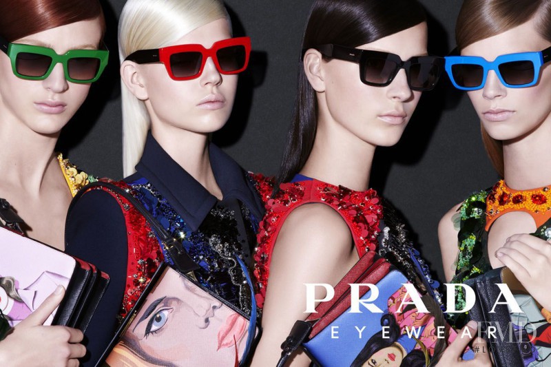 Lexi Boling featured in  the Prada advertisement for Spring/Summer 2014