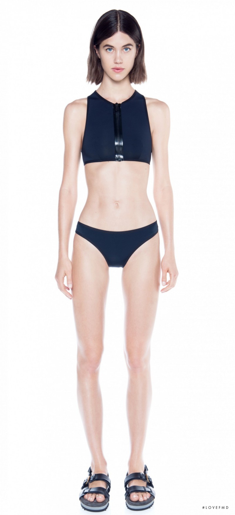 Georgia Graham featured in  the Dion Lee Swim lookbook for Autumn/Winter 2014