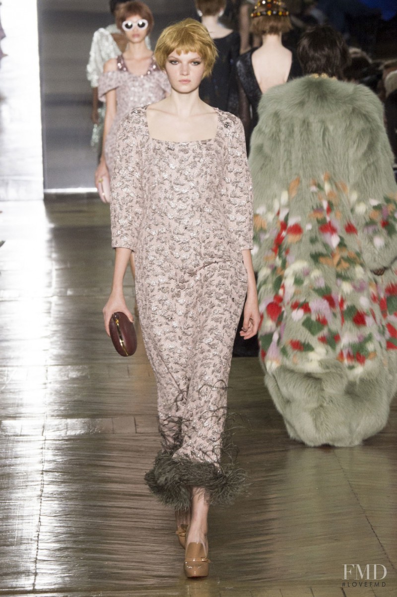 Eva Klimkova featured in  the Ulyana Sergeenko fashion show for Autumn/Winter 2016