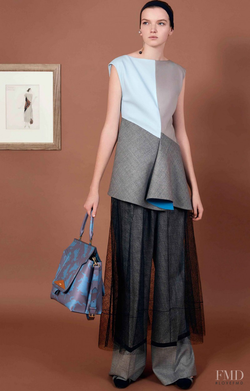 Eva Klimkova featured in  the Vionnet fashion show for Pre-Fall 2016