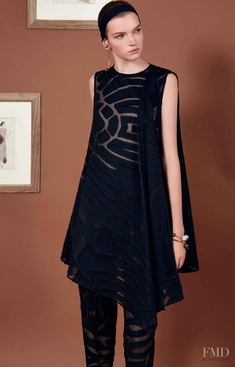 Eva Klimkova featured in  the Vionnet fashion show for Pre-Fall 2016