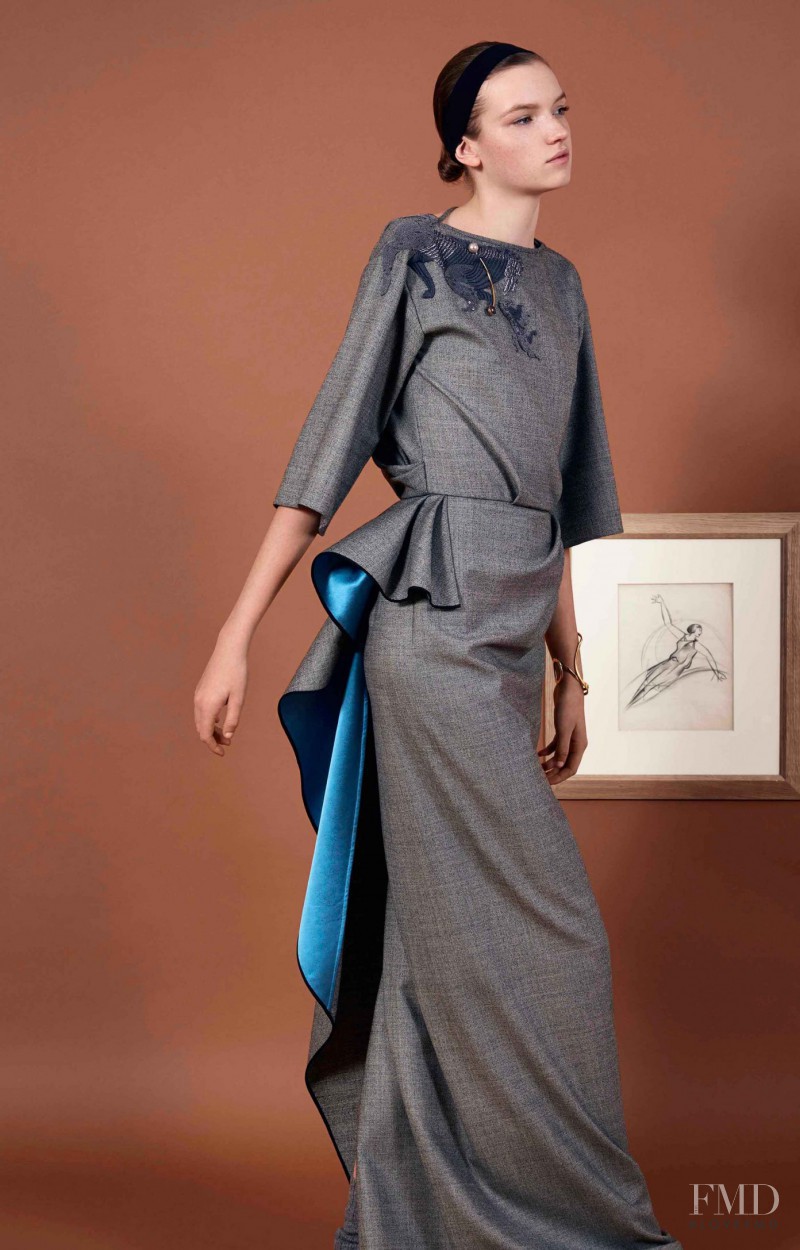 Eva Klimkova featured in  the Vionnet fashion show for Pre-Fall 2016