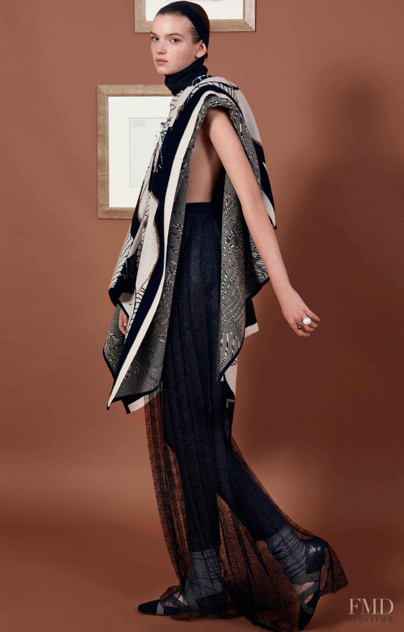 Eva Klimkova featured in  the Vionnet fashion show for Pre-Fall 2016