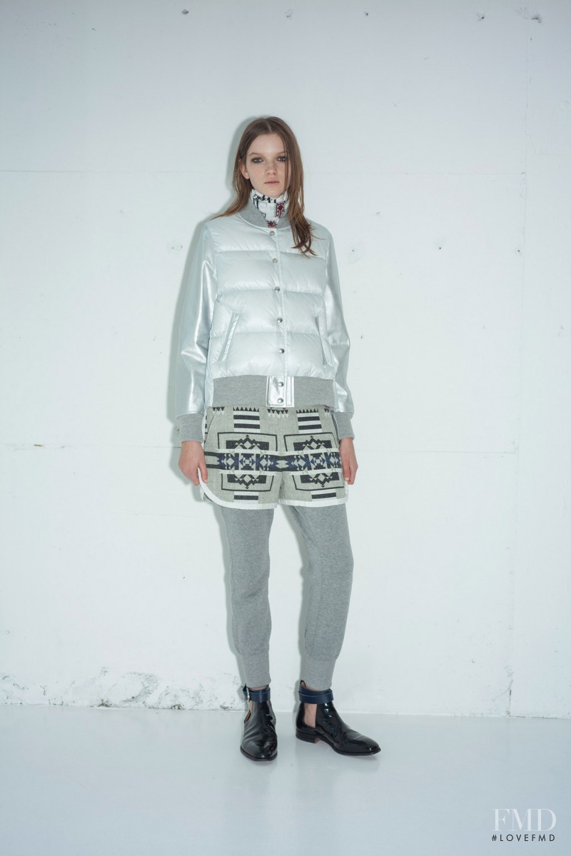 Eva Klimkova featured in  the sacai luck fashion show for Pre-Fall 2014